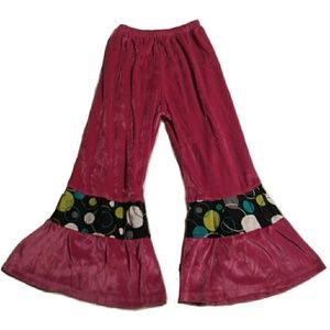 Size 5/6 velvety flare bottoms girls pink